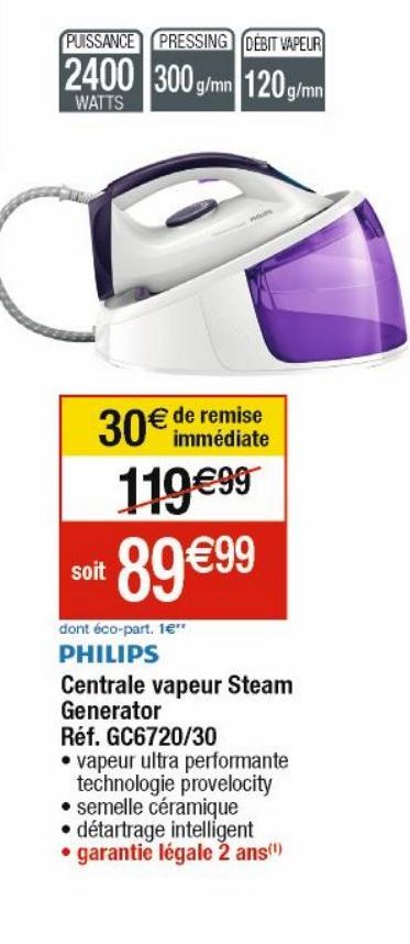 centrale vapeur Philips