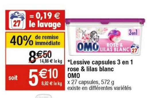 lessive en capsules Omo