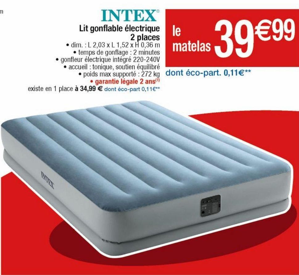 lit gonflable Intex