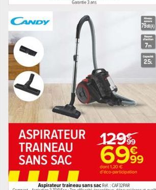 aspirateur sans sac Candy