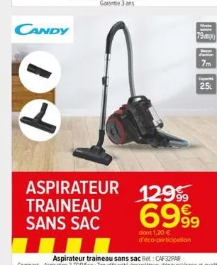 aspirateur sans sac candy