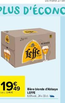 bière blonde Leffe