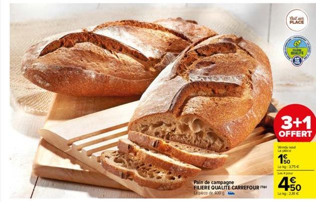 pain de campagne Carrefour