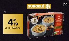 4.19  €  Le kg: 19,05 €  SURGELÉ  P  Extra  Cossoletes Volatie 