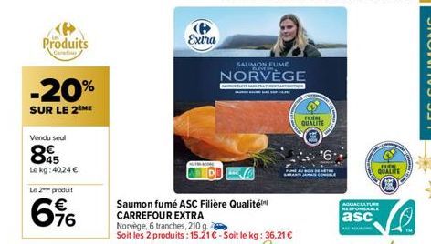 saumon fumé Carrefour