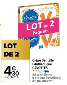 promos Gavottes