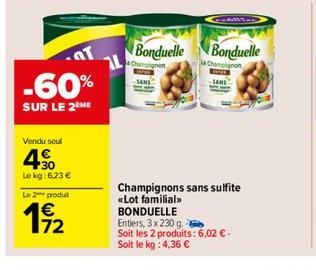 champignons Bonduelle