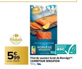 saumon fumé Carrefour