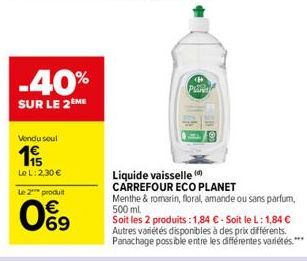 liquide vaisselle Carrefour