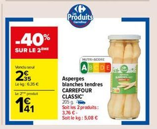 asperges blanches Carrefour