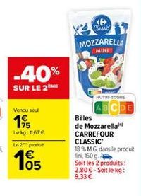 mozzarella Carrefour