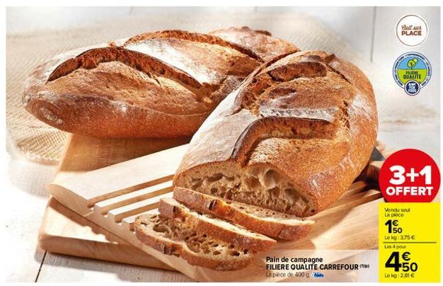 pain de campagne Carrefour