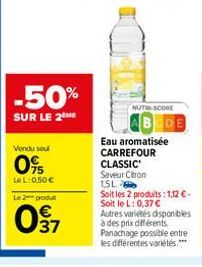 eau aromatisée Carrefour