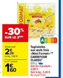 tagliatelles Carrefour