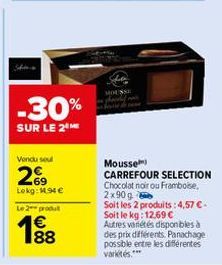 chocolat noir Carrefour