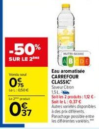 eau aromatisée Carrefour