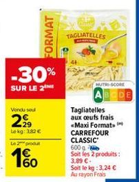 tagliatelles Carrefour