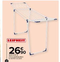 LEIFHEIT  26%  dont 0,32 € déco-participation Le séchoir sur pied 