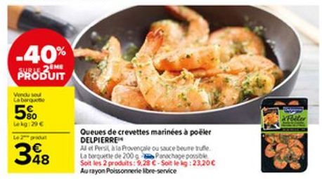 queues de crevettes 