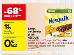 barres de céréales nesquik