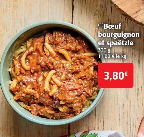 Bœuf bourguignon et spaetzle