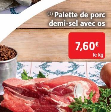 Palette de porc demi-sel avec os