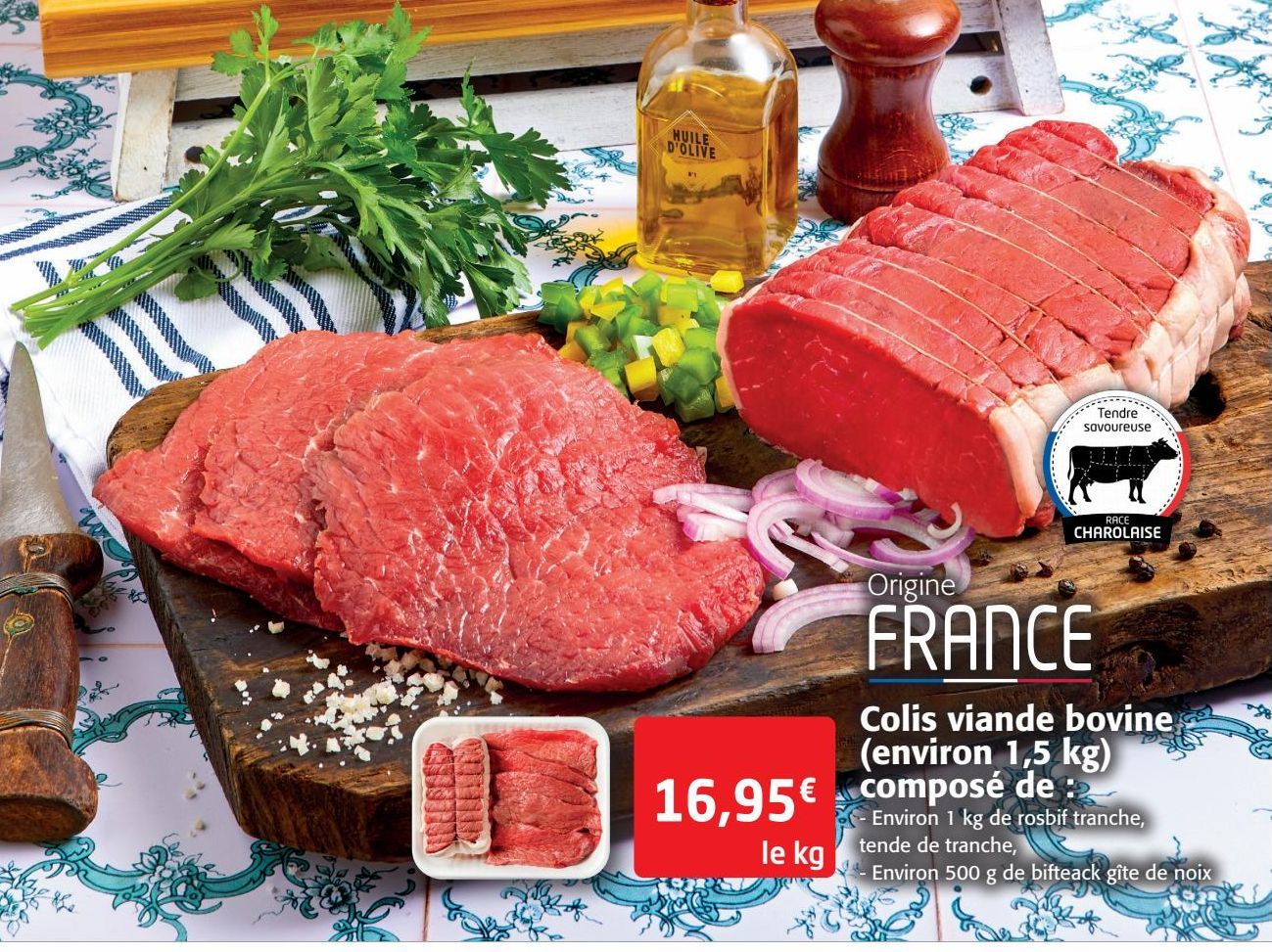 Colis viande bovine (environ 1.50kg)