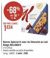 -68%  2E  SOIT PAR 2 L'UNITE:  1€34 