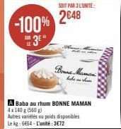 baba au rhum Bonne maman