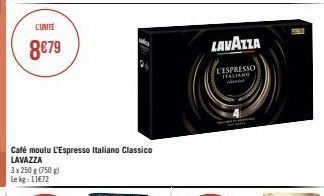 café moulu lavazza