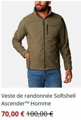 Veste de randonnée Softshell Ascender™ Homme  70,00 € 100,00 € 