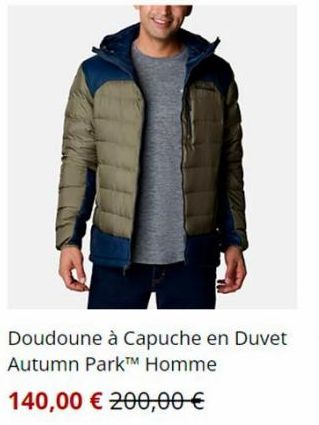 Doudoune à Capuche en Duvet  Autumn ParkTM Homme  140,00 € 200,00 €  