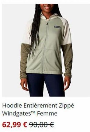 Hoodie Entièrement Zippé WindgatesTM Femme  62,99 € 90,00 € 