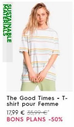 materials sustainable  the good times - t-shirt pour femme 17,99 € 35,99 €* bons  plans -50%  