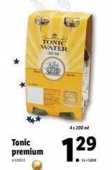 tonic water indian  4x200ml  tonic  premium 1.29 