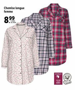 Chemise longue femme  8.9⁹9  GITTON rica www.  GOCH COTON 