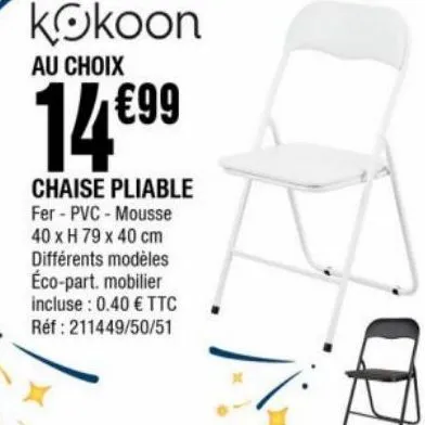 chaise empilable
