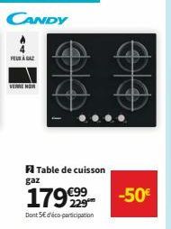 table de cuisson gaz 