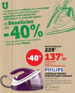 centrale vapeur Philips