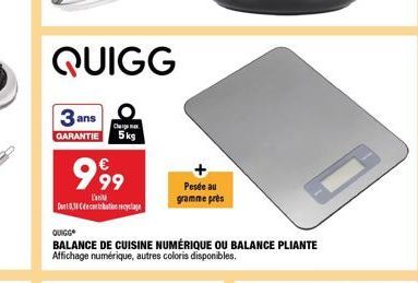 balance de cuisine Quigg