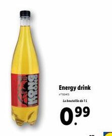 BROW  Energy drink  150415 La bouteille de 1L  0.9⁹⁹ 