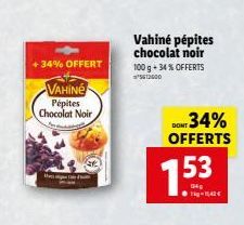 chocolat noir Vahiné