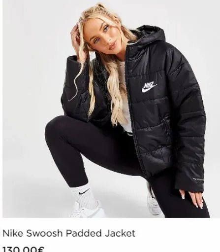 nike swoosh padded jacket  130,00€  mote 