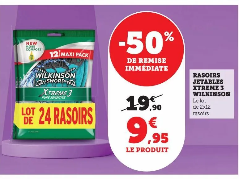 rasoirs jetables xtreme 3 wilkinson  