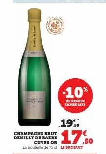 champagne brut demilly de baere cuvee or  