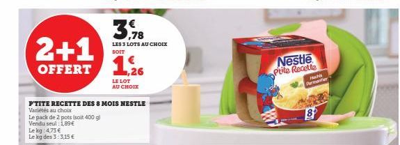 P'TITE RECETTE DES 8 MOIS NESTLE 