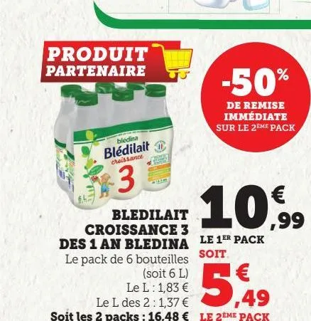 bledilait croissance 3 des 1 an bledina 