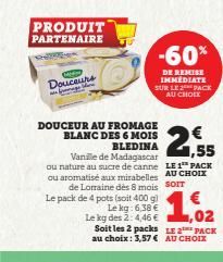 DOUCEUR AU FROMAGE BLANC DES 6 MOIS BLEDINA