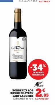 BORDEAUX AOP ROUGE CHATEAU LARY LACOMBE