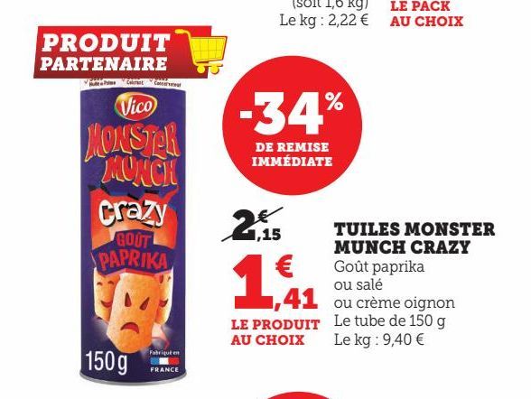 TUILES MONSTER MUNCH CRAZY 